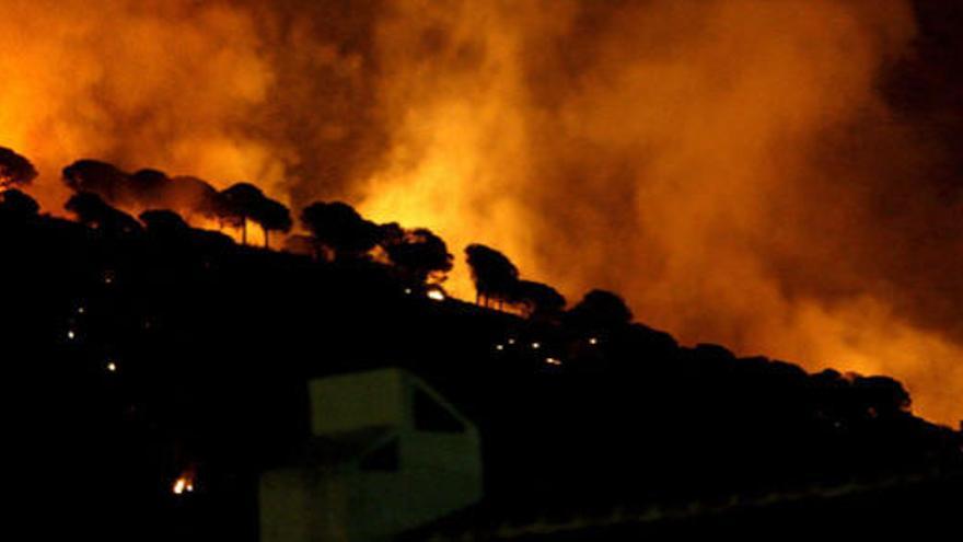 Imagen de un incendio registrado en Málaga.