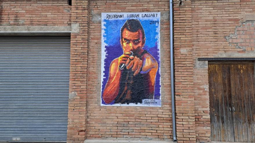 Homenatge a Ferran Gallart amb un mural al pàrquing de Cal Llovet, de Santpedor
