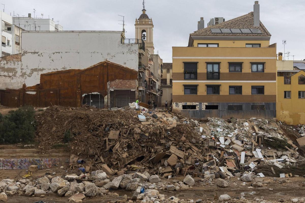 Daños causados por la riada en Paiporta.