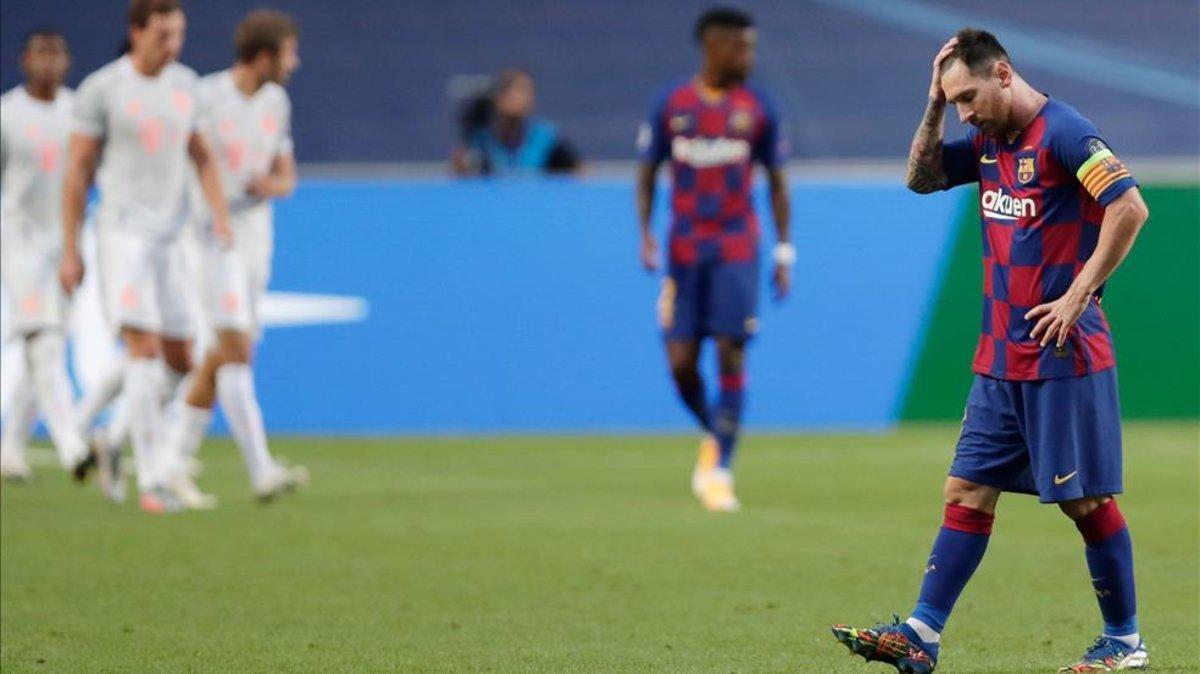 Messi, desolado, en el estadio Da Luz