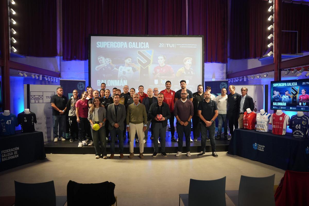 Presentación de la Supercopa Galicia, este viernes, en Tui.