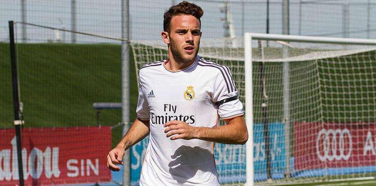 Quini, en un partido de su etapa en el filial del Real Madrid.