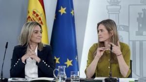 La ministra de Educación y FP, Milagros Tolón (izquierda), junto a la ministra para la Transición Ecológica, Sara Aagesen, este martes.