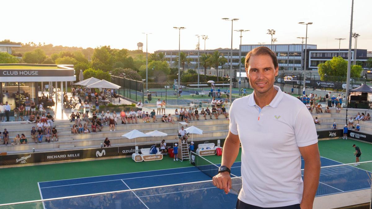 Rafa Nadal, en su academia de Manacor
