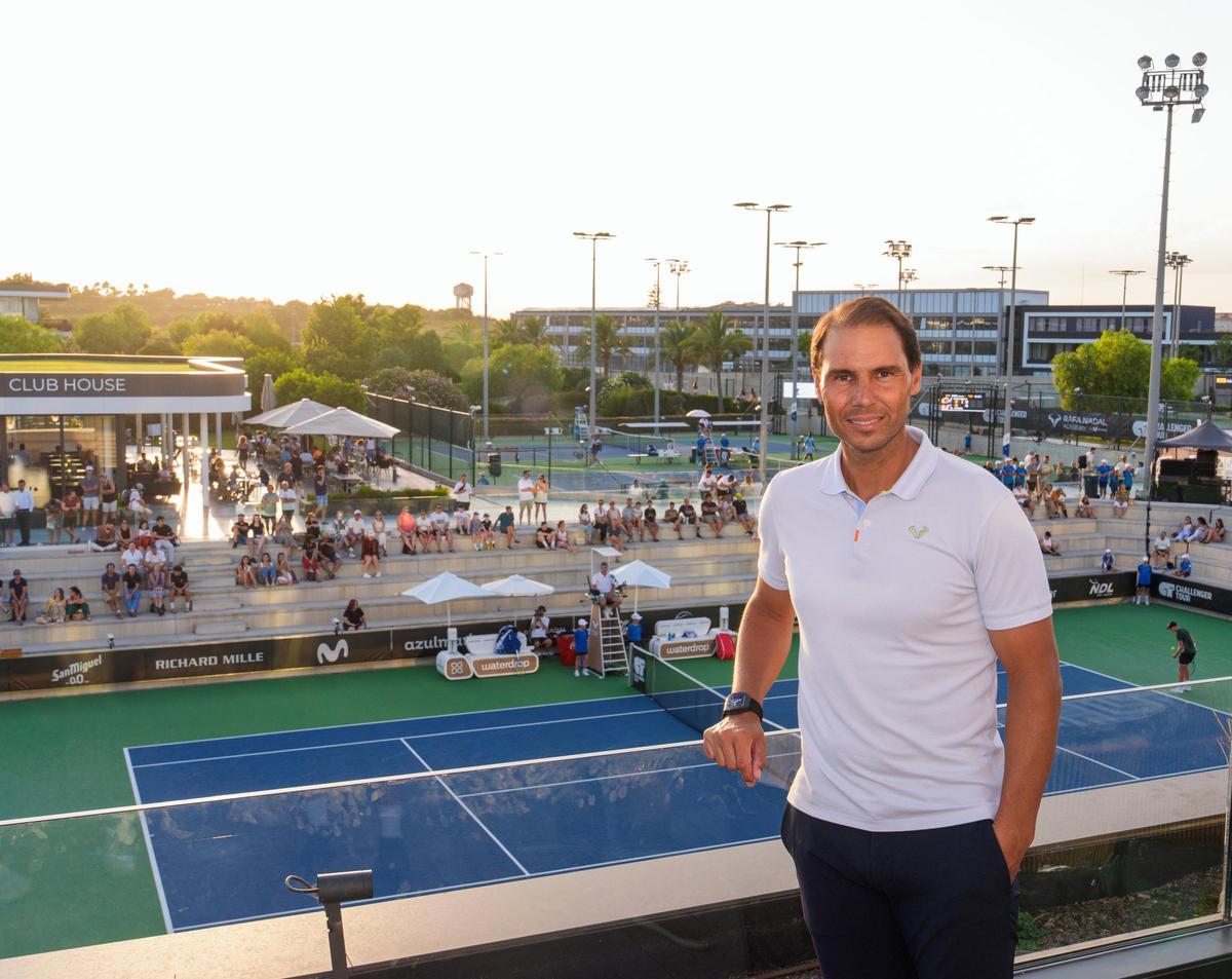 Rafa Nadal, este jueves en uno de los partidos del Rafa Nadal Open en Manacor