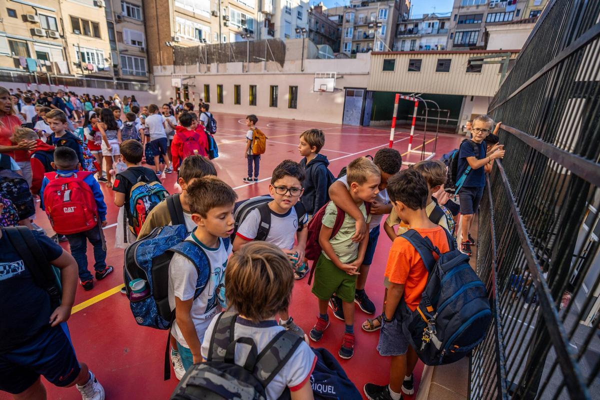 Vuelta al cole en la Escola Pia Sant Miquel de Barcelona