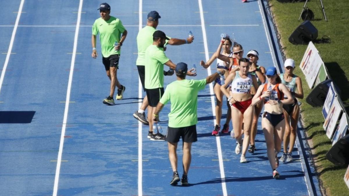 El calor fue protagonista en los 10.000 metros marcha