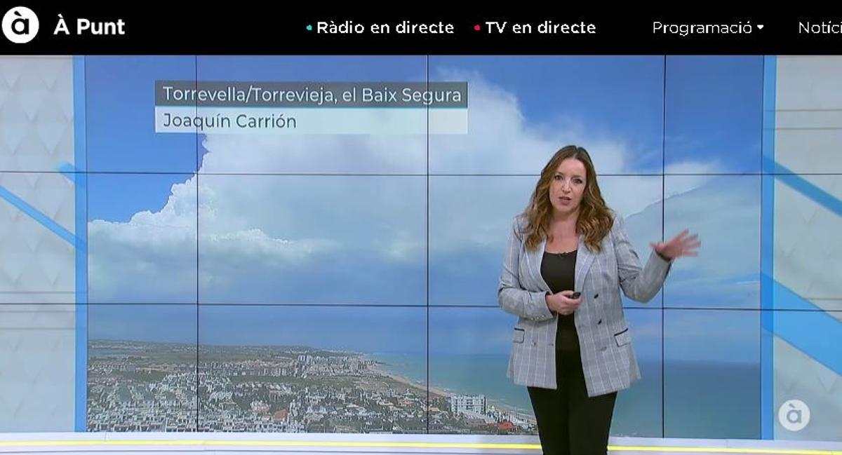 Victòria Roselló explica l'Oratge en À Punt.