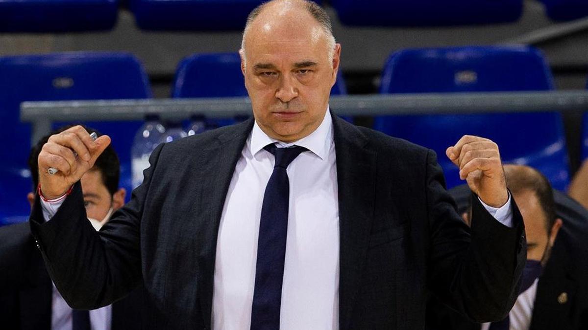 Laso celebró el buen partido de su equipo en el Palau