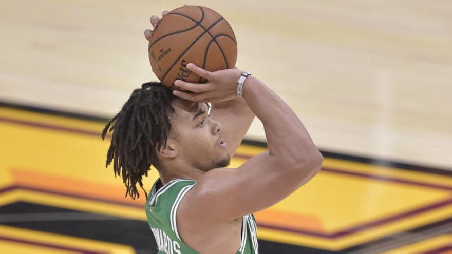 Carsen Edwards, durante su exhibición ante los Cavs.