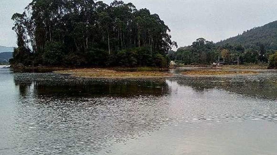 La isla del Monasterio, en la ría de Villaviciosa.