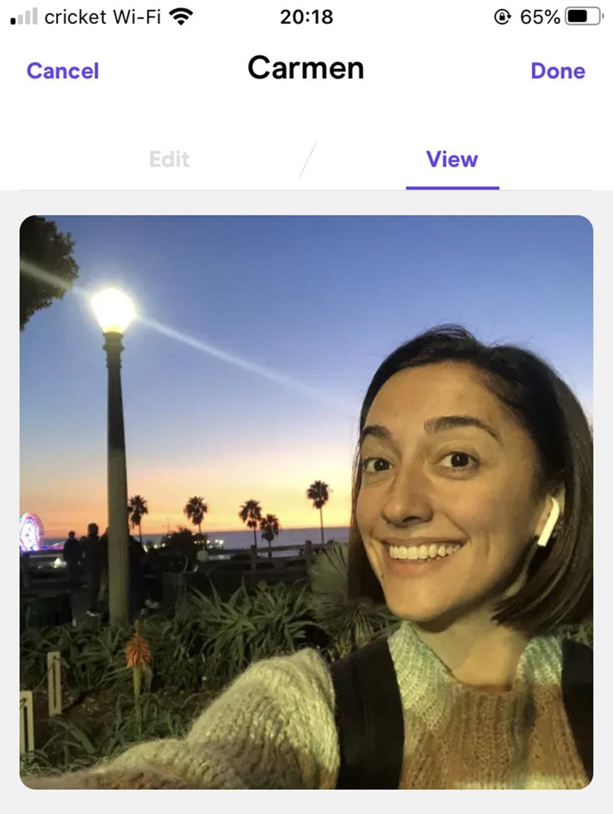 Tercera imagen del perfil de Carmen Raya en Hinge