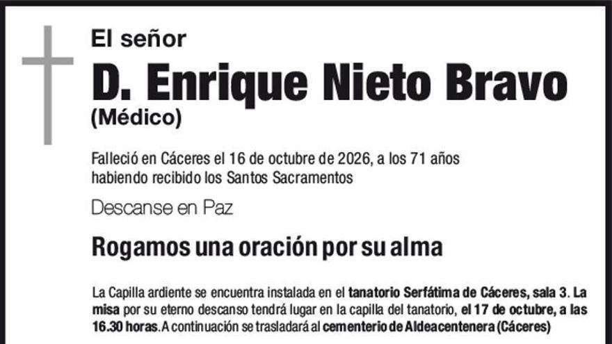 D. Enrique Nieto Bravo