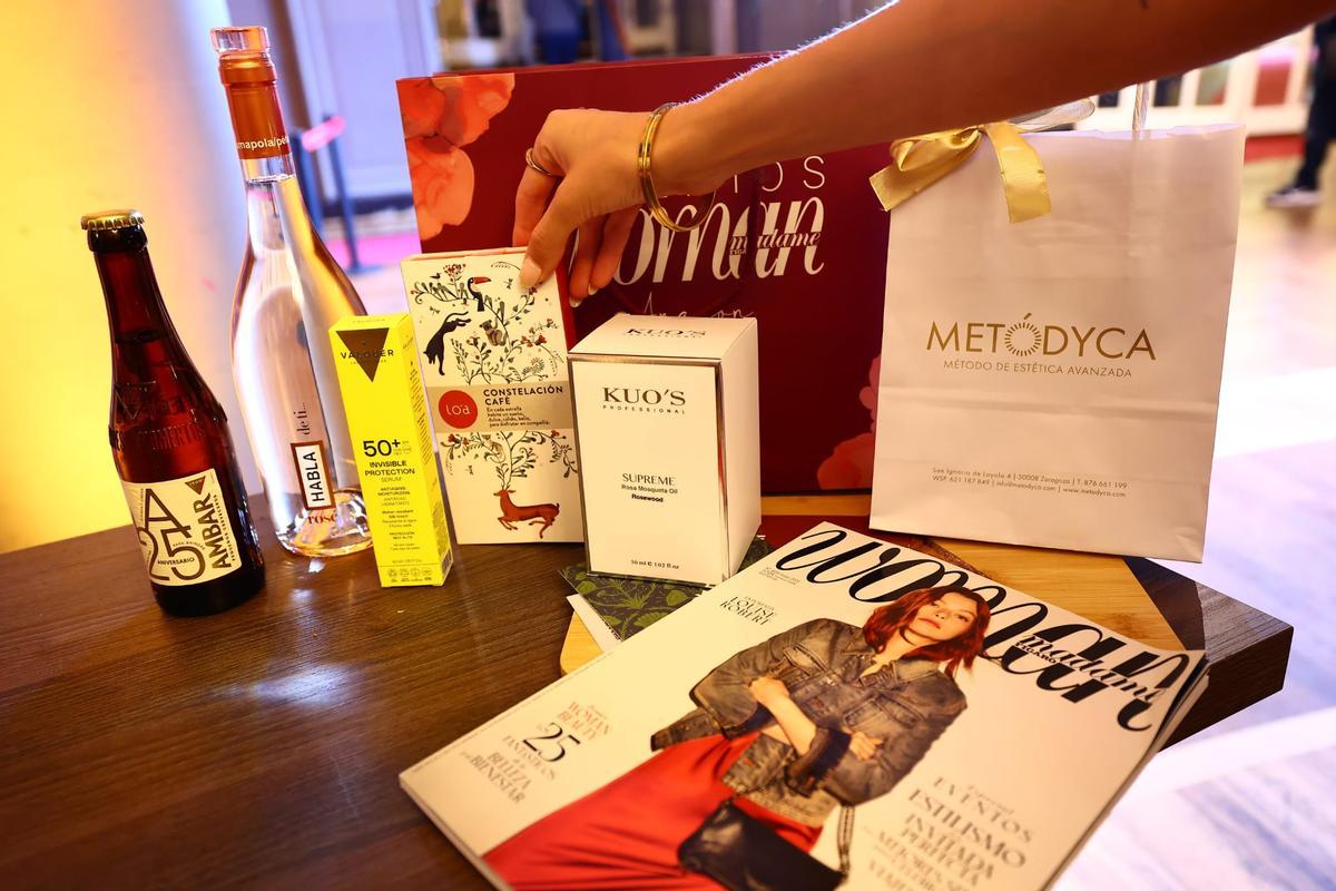 Las invitadas de los Premios Woman Aragón se han llevado a casa una 'goodie bag' repleta de productos de gran calidad.