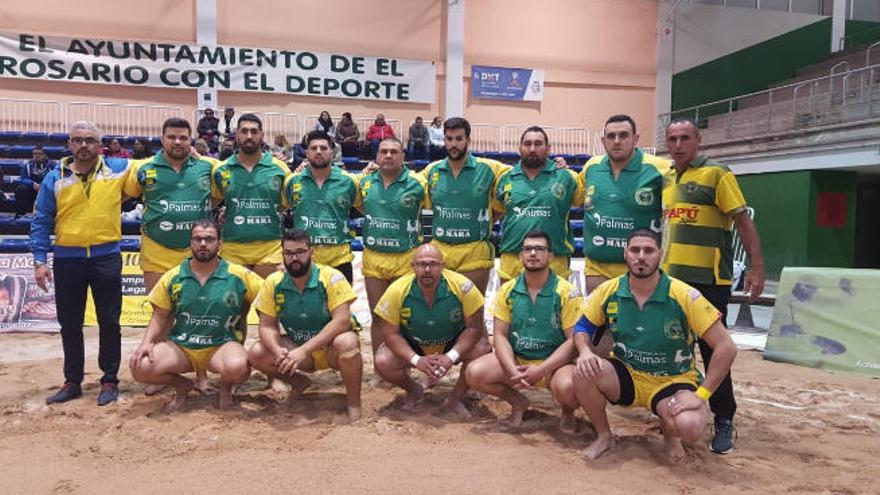 Una formación del Unión Gáldar, durante la temporada 2018