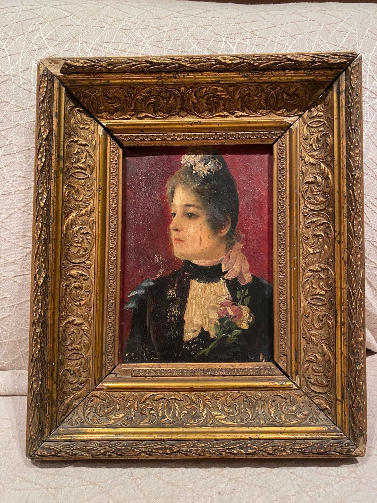 Detalle del cuadro de Puig Roda que ha recibido el Ayuntamiento de Tírig.