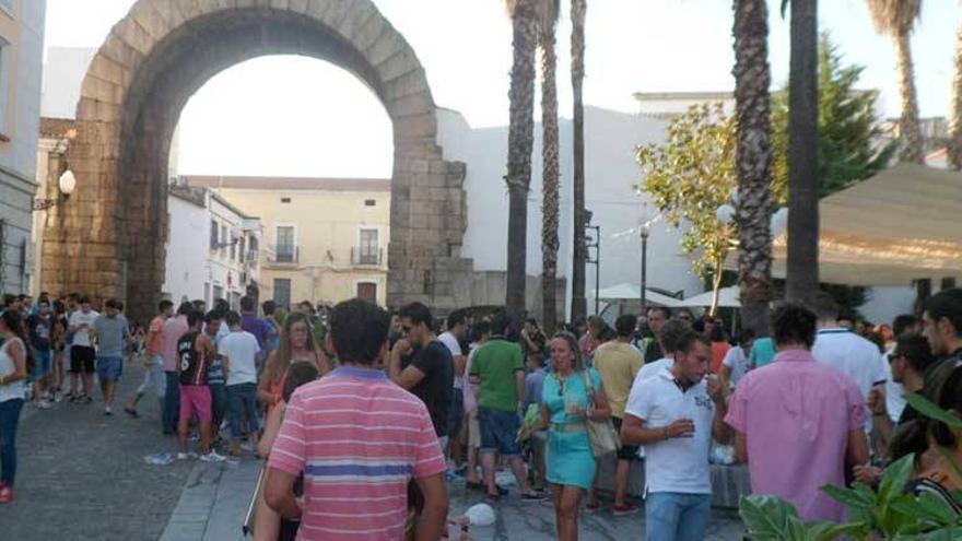 Ambiente de feria, en el centro de Mérida