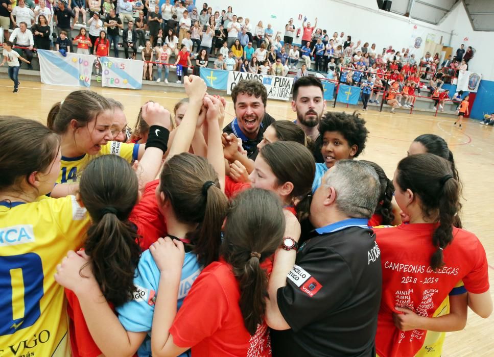 Las viguesas derrotaron al Oviedo BF y acceden a la fase final en la que lucharán los ocho mejores equipos infantiles de España.