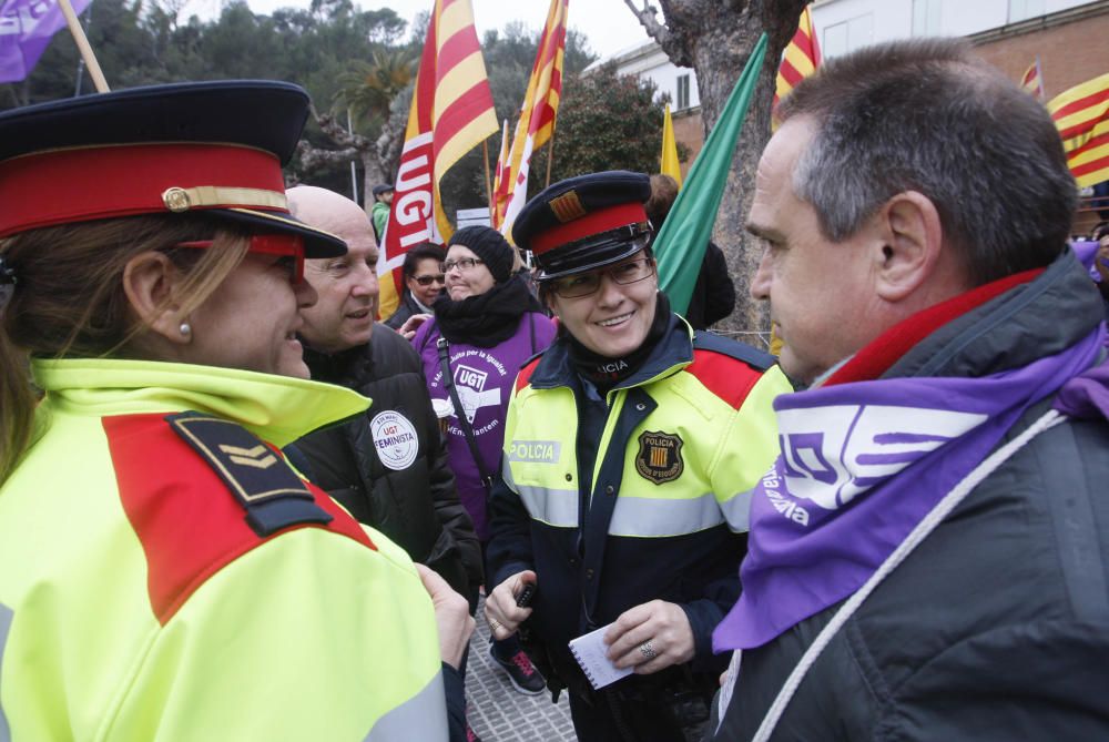 Mobilització a Girona amb motiu de la vaga feminista