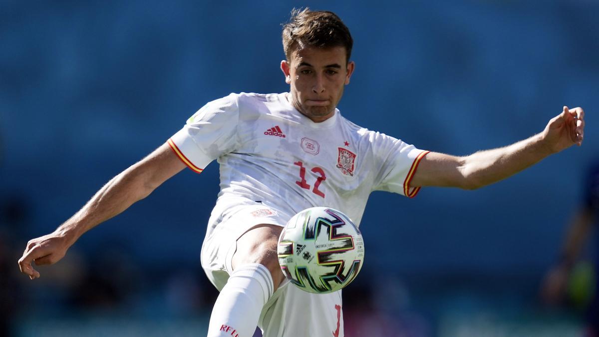 Eric Garcia, durante el partido contra Eslovaquia