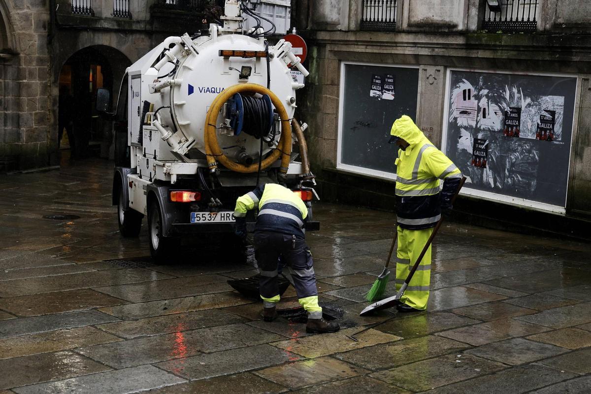 Santiago bajo la borrasca Leonardo
