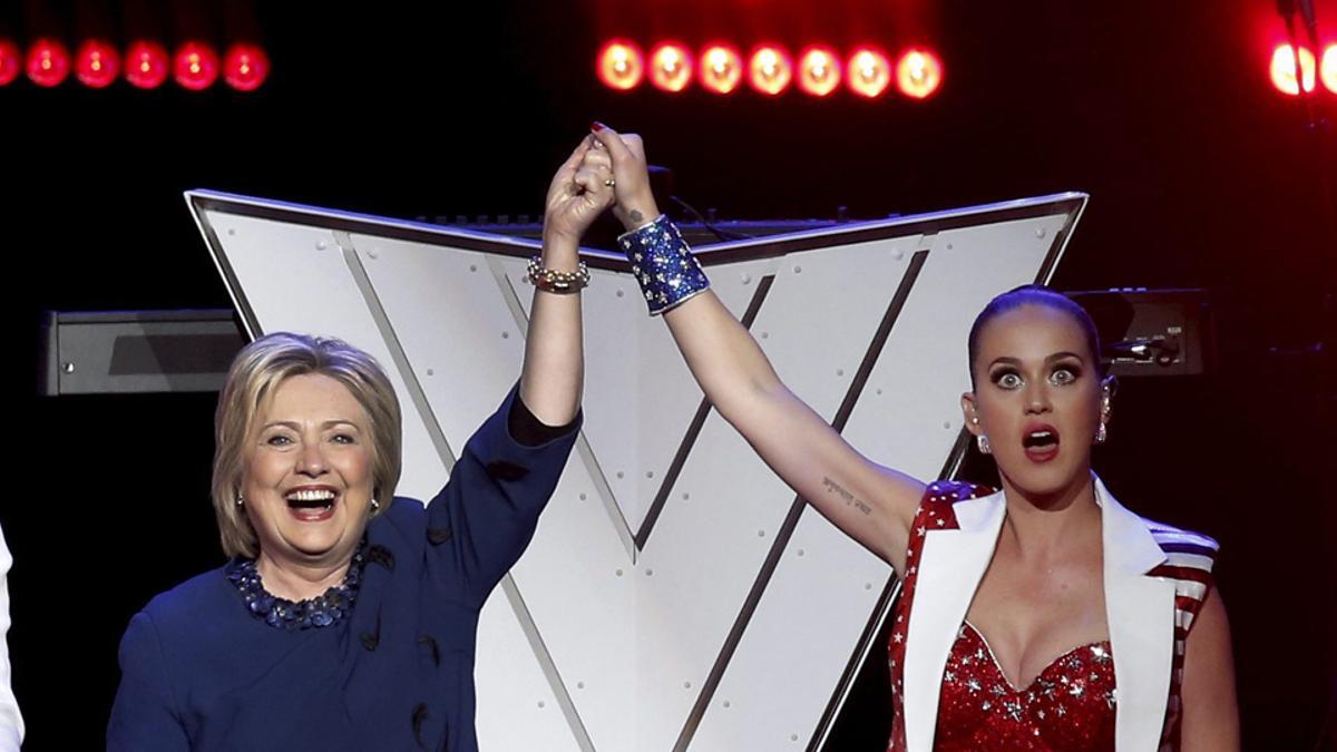 Hillary Clinton y Katy Perry