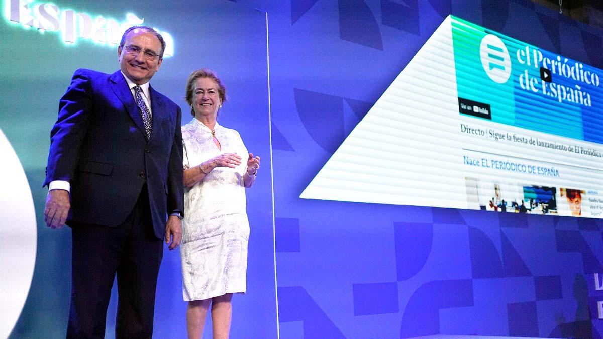 Javier Moll y Arantza Sarasola, presidente ejecutivo y vicepresidenta de Prensa Ibérica