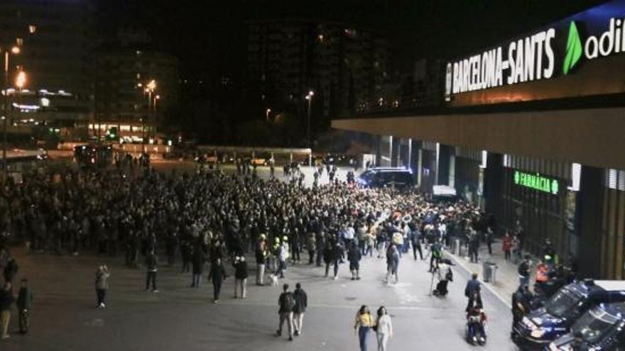 Els CDRs tracten de bloquejar l&#039;estació de Sants contra la sentència