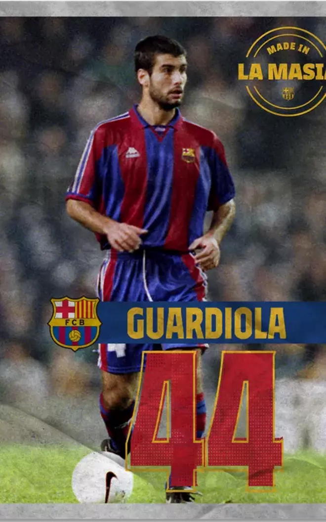 44 Josep GUARDIOLA 16/12/90. Debut en Liga FCB – Cádiz 1990-91. 386 Partidos oficiales