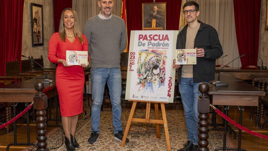 Padrón presenta o cartel das Festas de Pascua, que renden homenaxe a Ramón Casasnovas