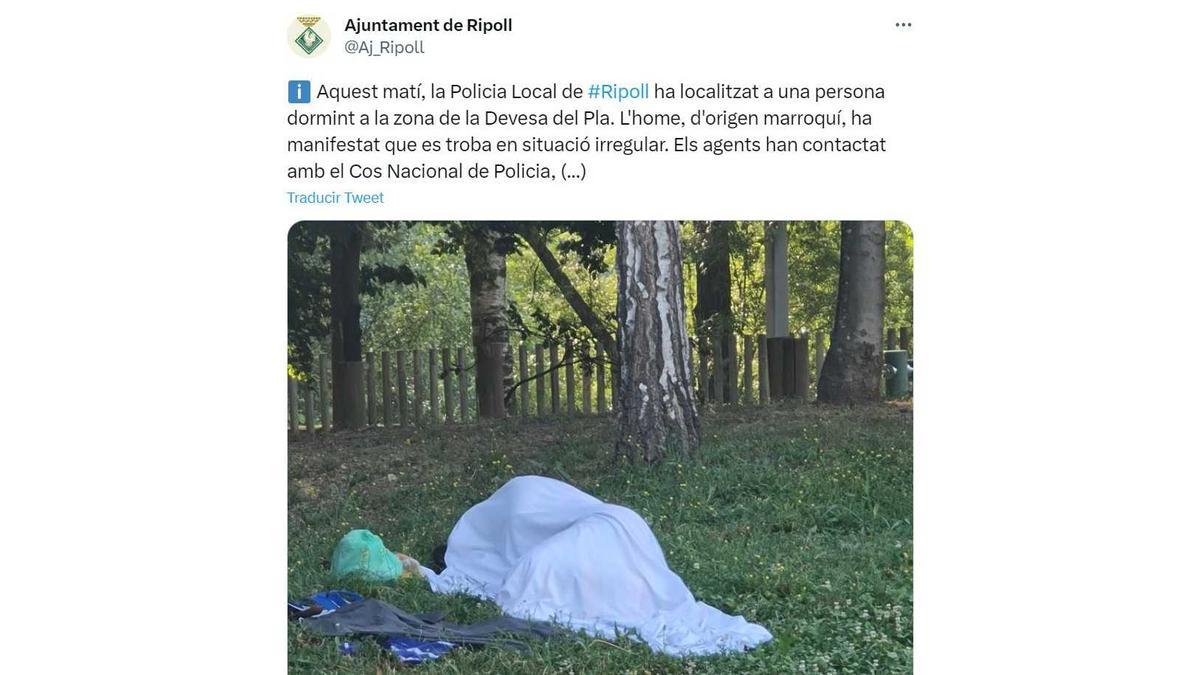 La publicació de l'Ajuntament de Ripoll que ha aixecat polèmica a les xarxes socials.