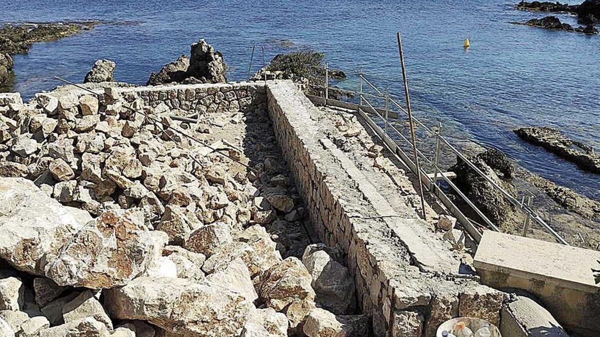 Las obras en el paseo están paralizadas.