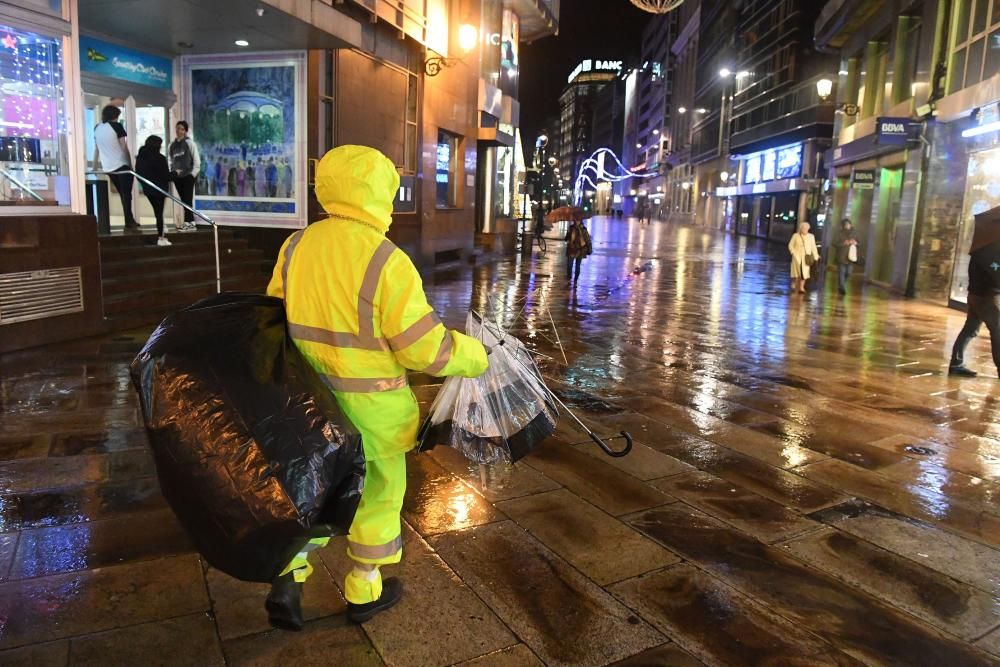 La borrasca Ana se deja sentir en A Coruña