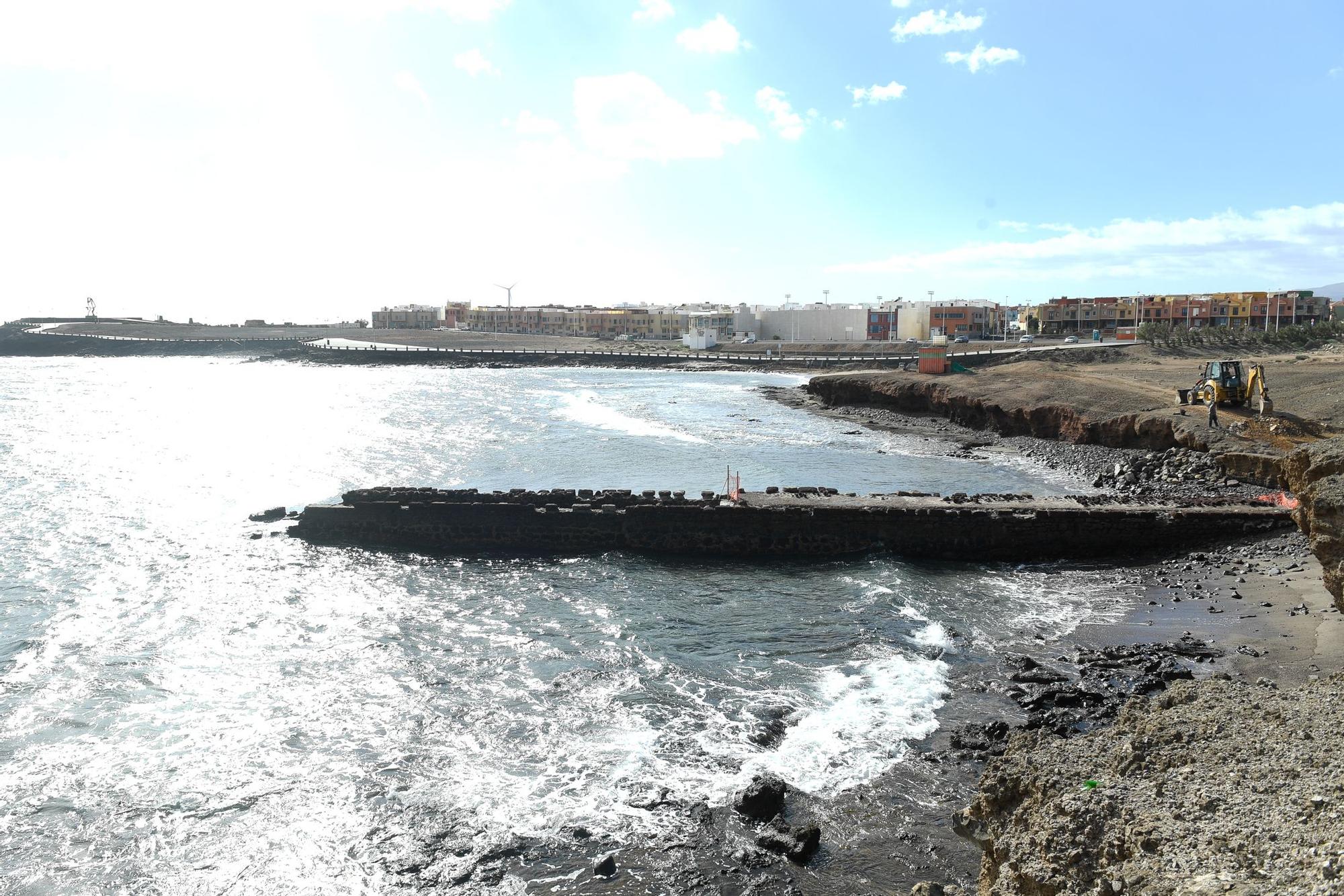 Obras en el muelle de Arinaga