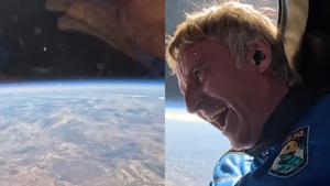 Jesús Calleja se muestra emocionado en su visita espacial.