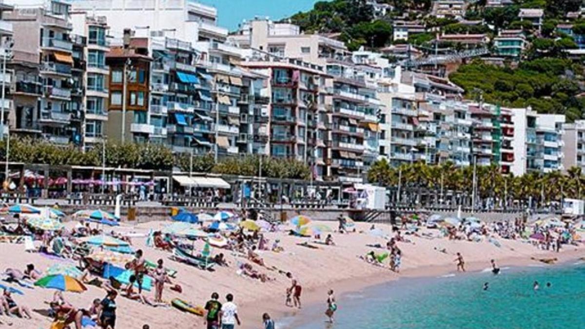 Turistas en Blanes en agosto del año pasado.