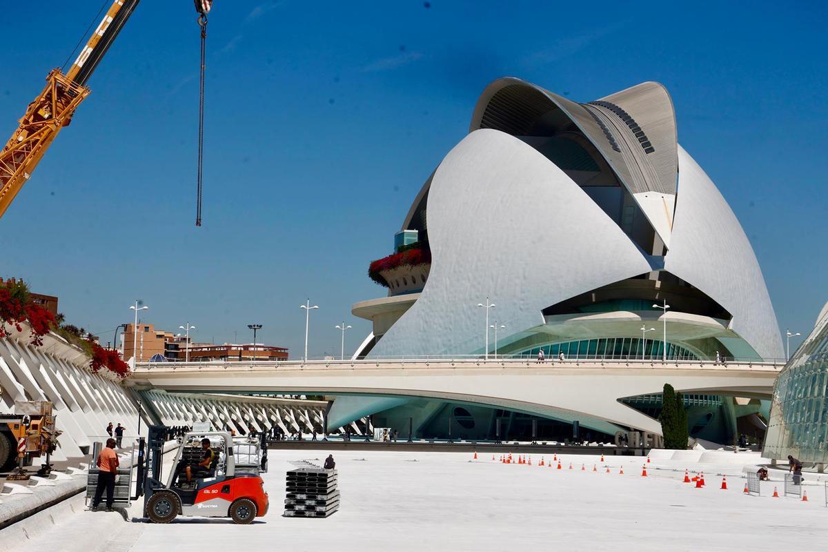 El Festival de les Arts inicia montaje en la Ciutat de les Arts y Ciències de València