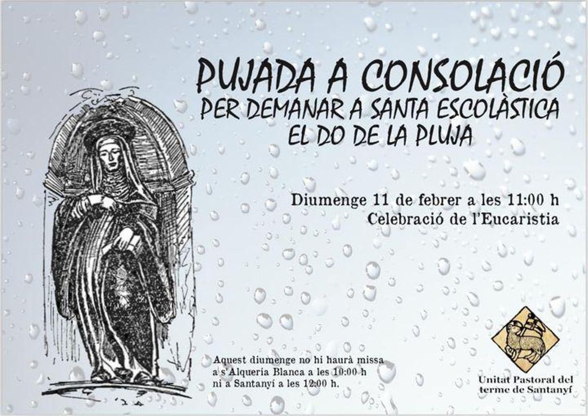 El cartel que se ha difundido este año para anunciar la misa de Consolació.