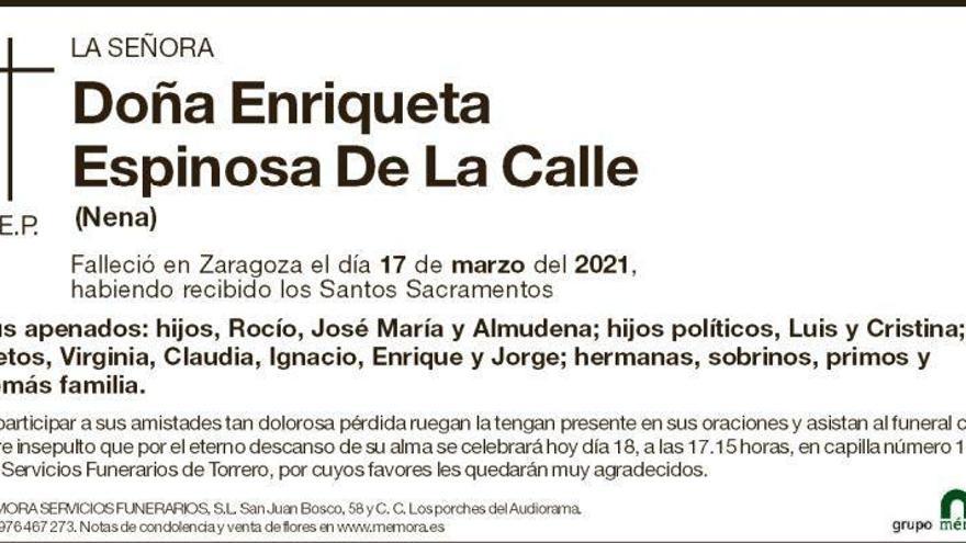 Enriqueta Espinosa De La Calle
