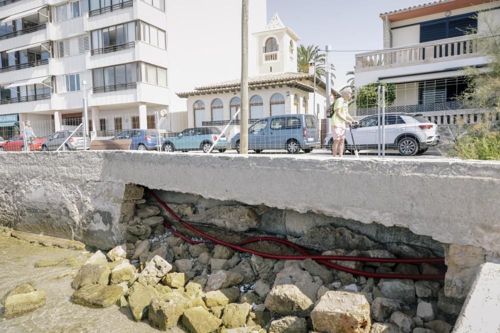 Stadt lässt Promenade an der Cala Gamba reparieren