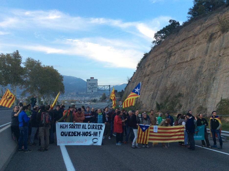 Talls de trànsit a la C-16, a Berga