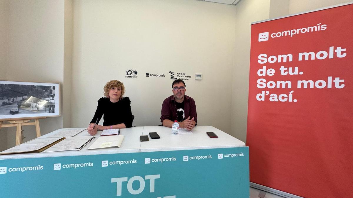 Verònica Ruiz i David Guardiola, a la compareixença d'aquest dimarts.