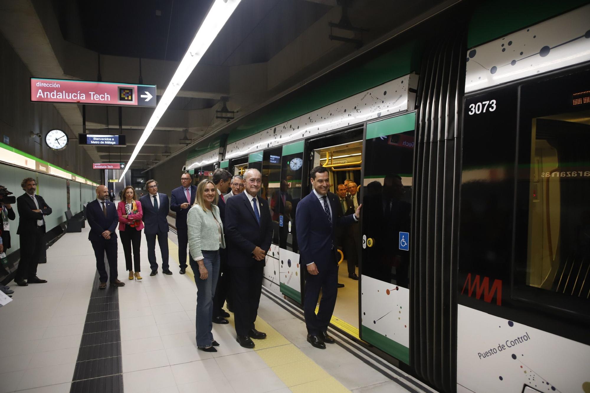 Inauguración de la ampliación del metro de Málaga hasta el Centro