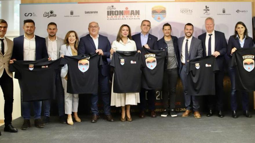 Presentación del Ironman de Lanzarote, hoy, en Madrid.