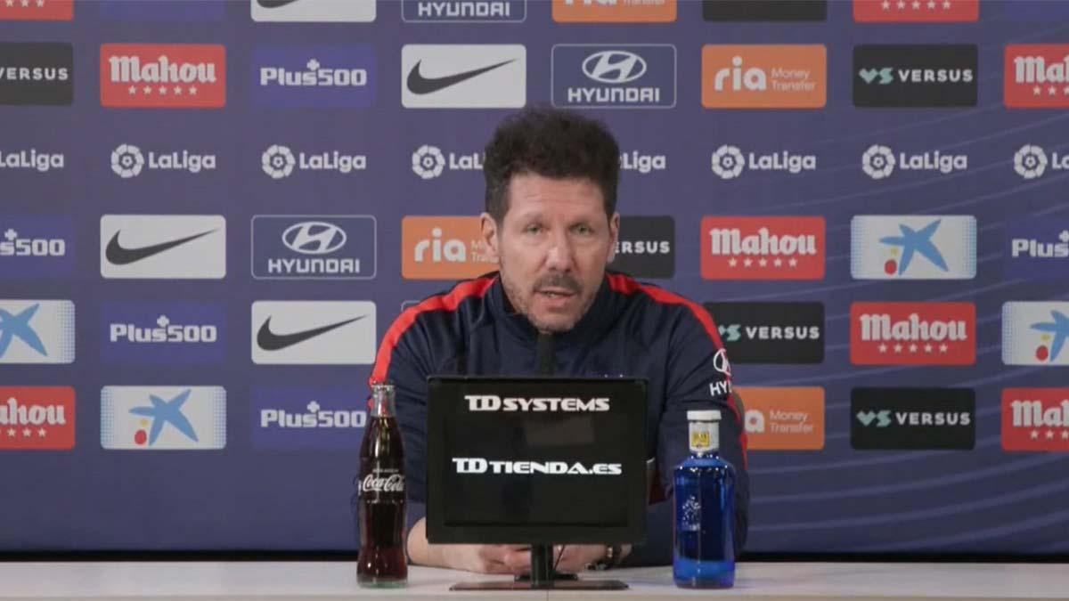 Simeone: "Estoy muy feliz en el Atlético"