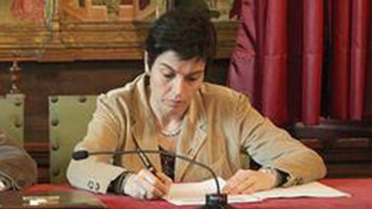 Marta Camps, en el Ayuntamiento de Lleida en septiembre del 2013.