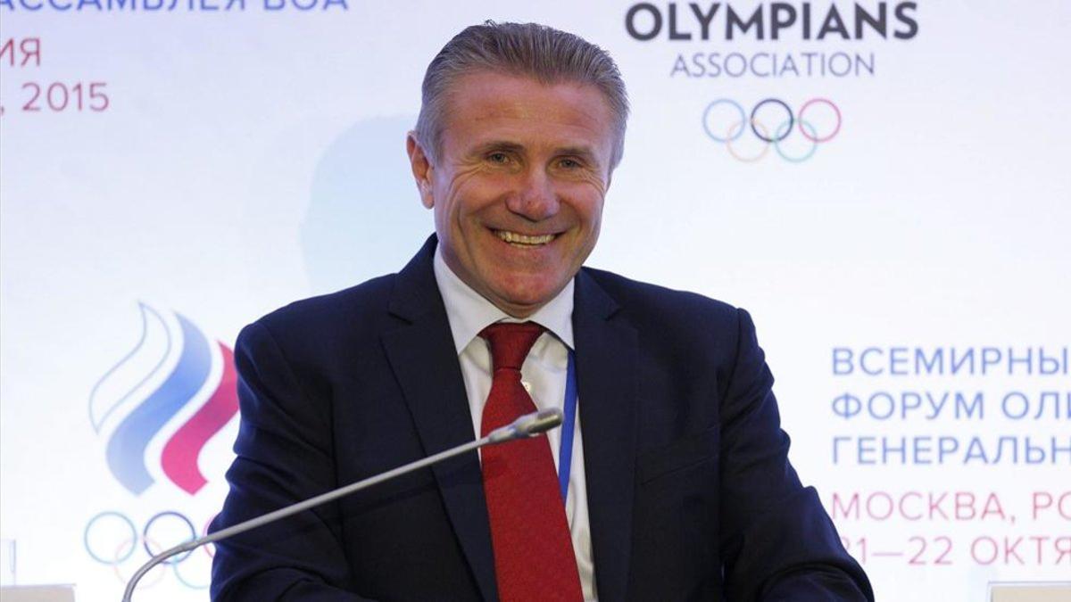 Serguéi Bubka, miembro del COI, en un Foro Mundial en Moscú