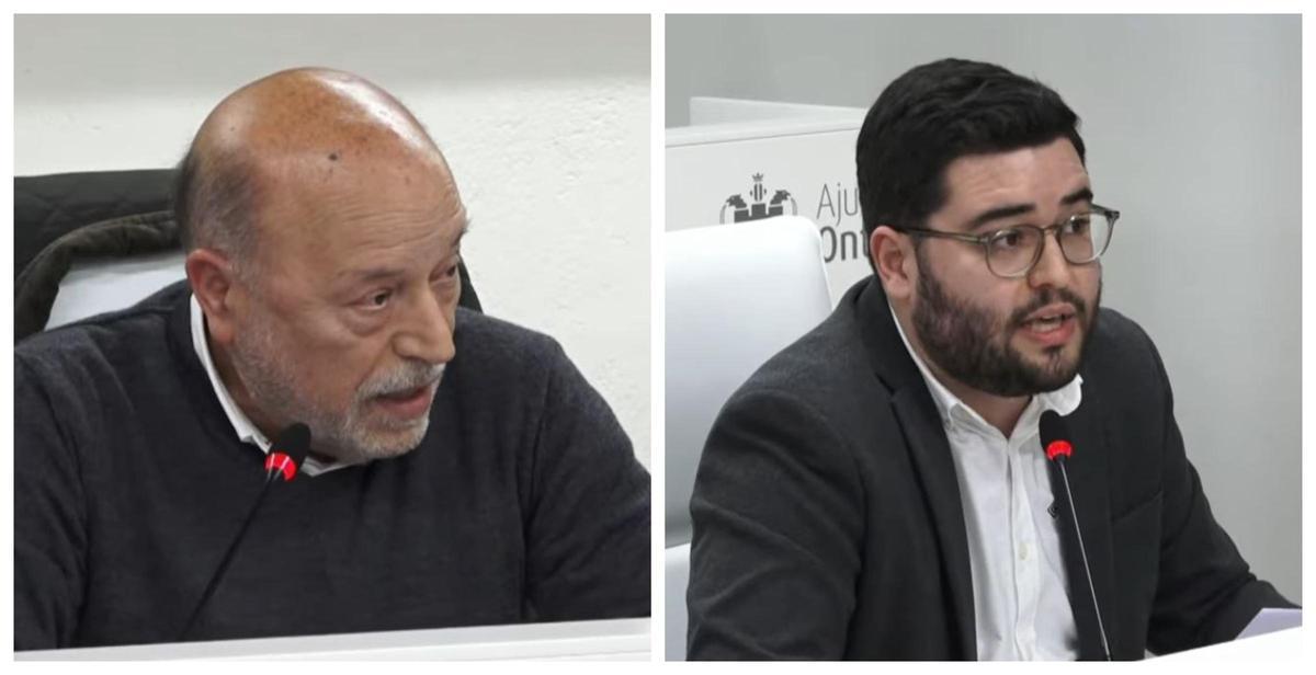 El regidor de Vox, Andrés Navalón, y el portavoz de Compromís, Nico Calabuig.