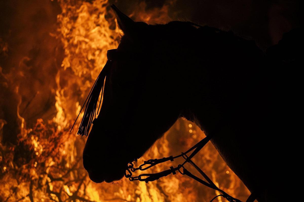 Luminarias incendia el pequeño pueblo de San Bartolomé de Pinares