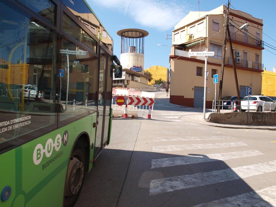 Tall de trànsit a la carretera Santpedor de Manresa